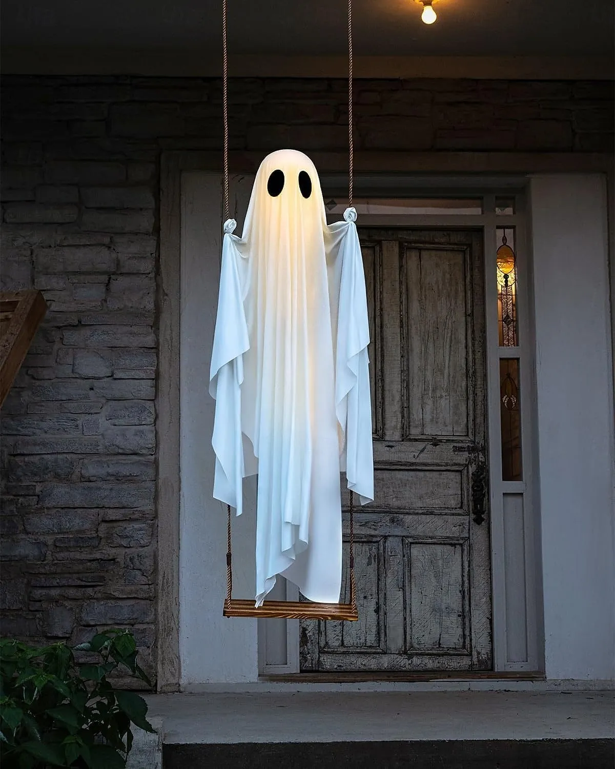 Halloween Decorations Outdoors Large Hanging Ghost Swing with Remote Control String Lights and Upgraded Sheets, Spooky Ghost Halloween Party Decorations Outdoors Suitable for Trees, Porch, Patio 2026 - kr.624 –P1
